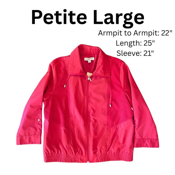 Vintage Red Jacket - Studio Works Sportswear - New With Tags Womens Petite Large - Picture 7 of 8